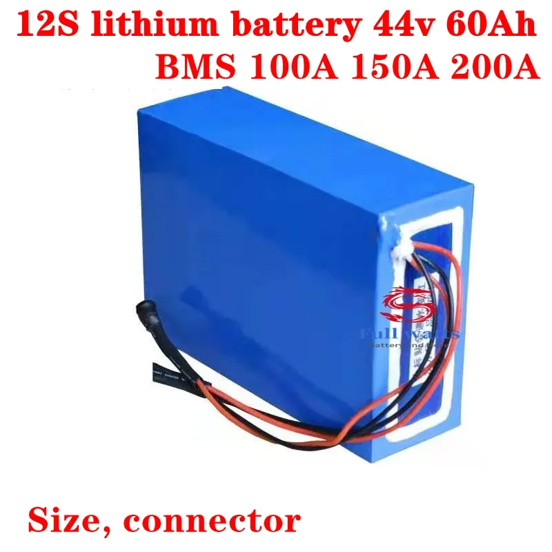 12S 44v 60Ah li-ion battery 48v 60Ah surfboard jet board foils surf board BMS power motor + 50.4v 10A