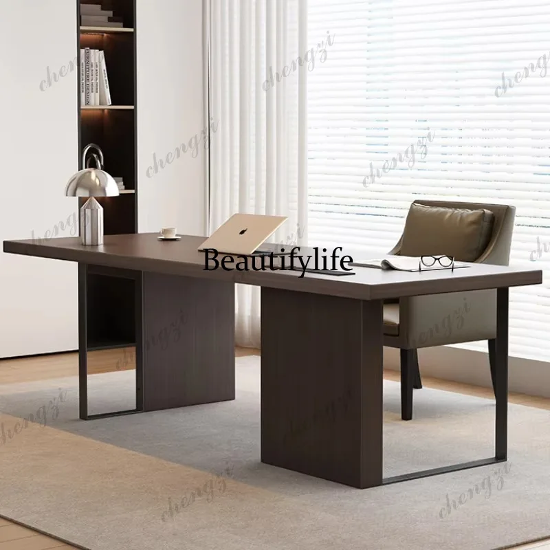 

PPP Large Luxury Aesthetic Office Desk Organizer Wood Wooden Standing Computer Desk Organizer Reception Mesa Escritorio Furnitur