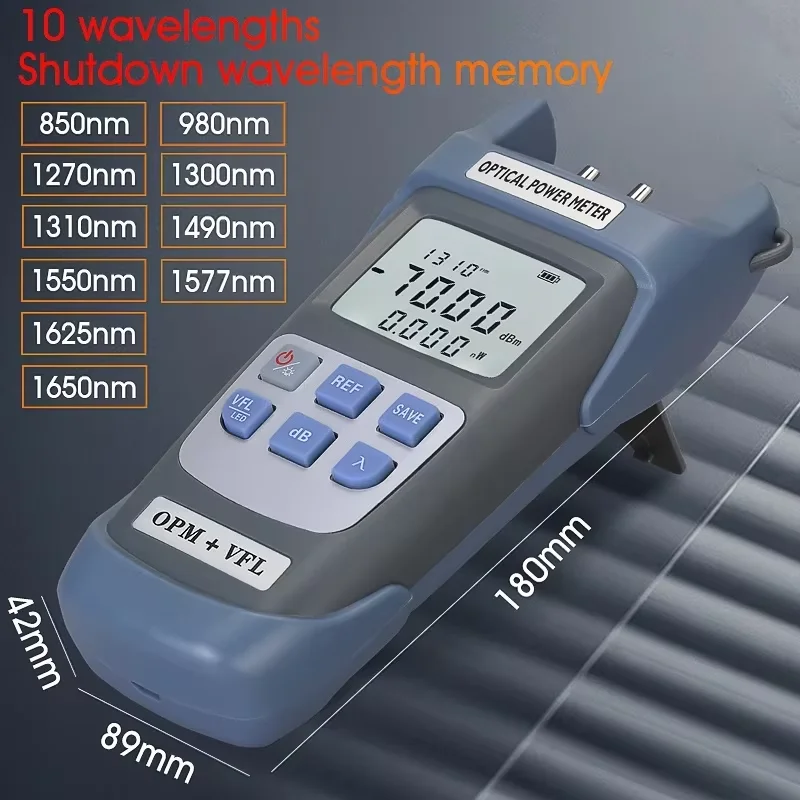 

AUA All-IN-ONE Optical Power Meter with Visual Fault Locator optical fiber tester 5KM 10km 20KM 30km VFL 1/10/20/30MW