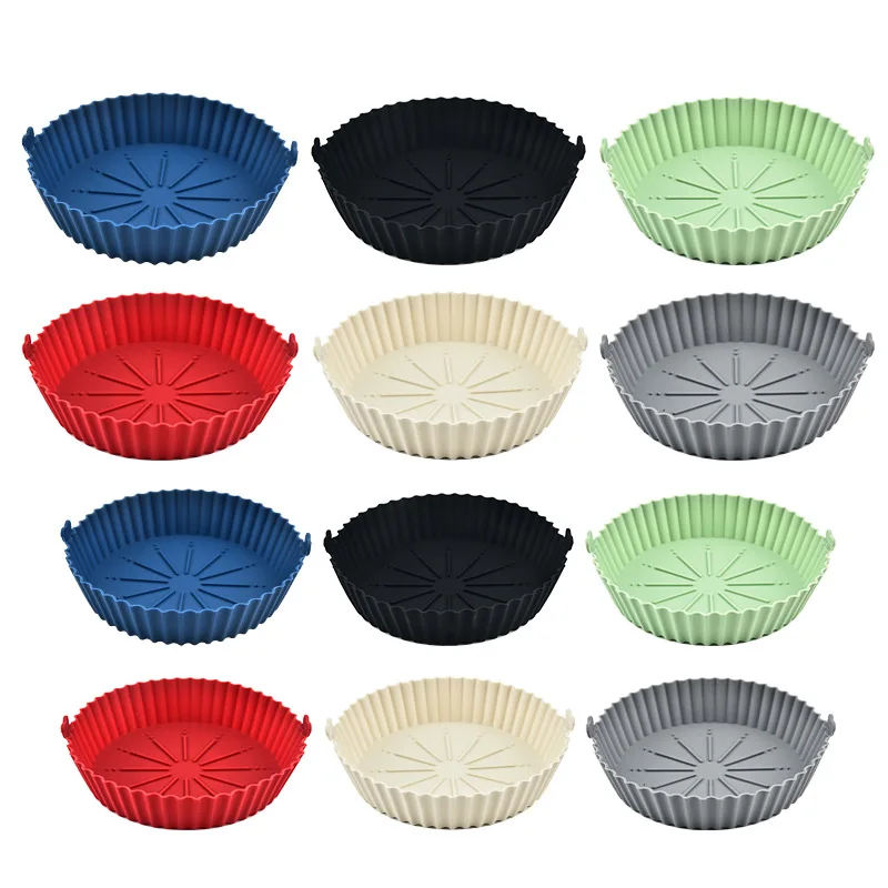 

100Pc Round Replacemen Air Fryers Oven Baking Tray Fried Chicken Basket Mat Air Fryer Silicone Pot Grill Pan Kitchen Accessories