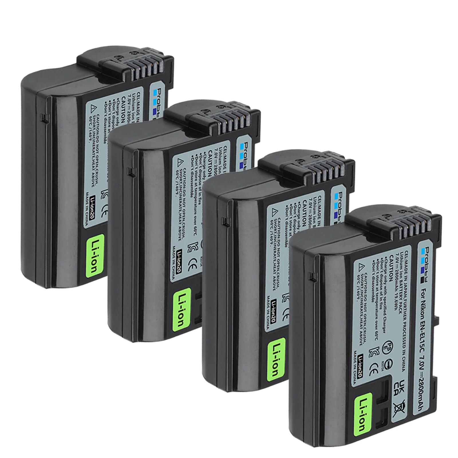 2800mAh EN-EL15C EN-EL15 battery for Nikon Z5, Z6, Z6 II, Z7, Z7II D7000 D7100 D7200, D850 D750 D7500 D810 D500 D800