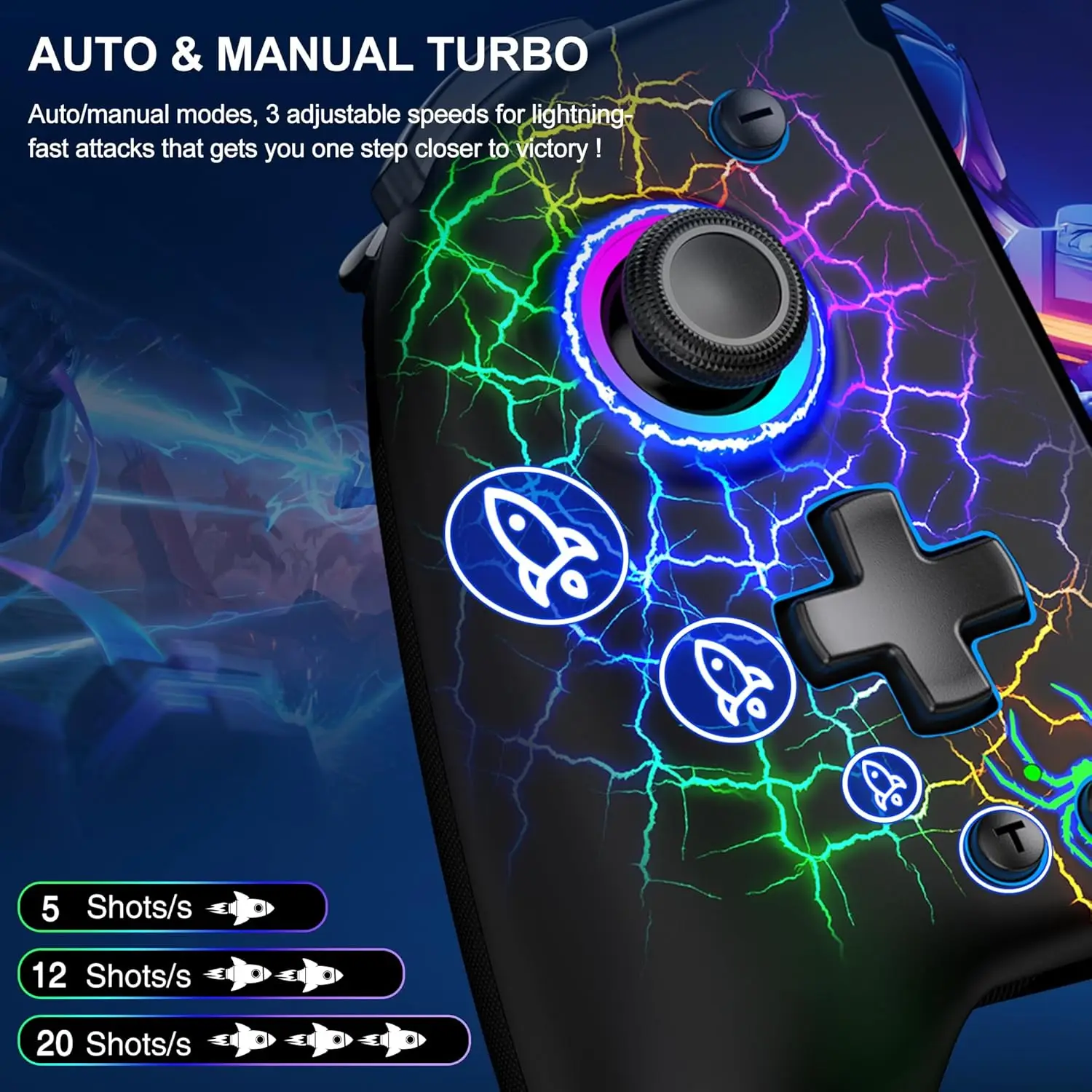 وحدة تحكم DinoFire Switch، للتبديل Joy Con، وحدة تحكم Joypad من قطعة واحدة لوضع Nintendo Switch OLED المحمول