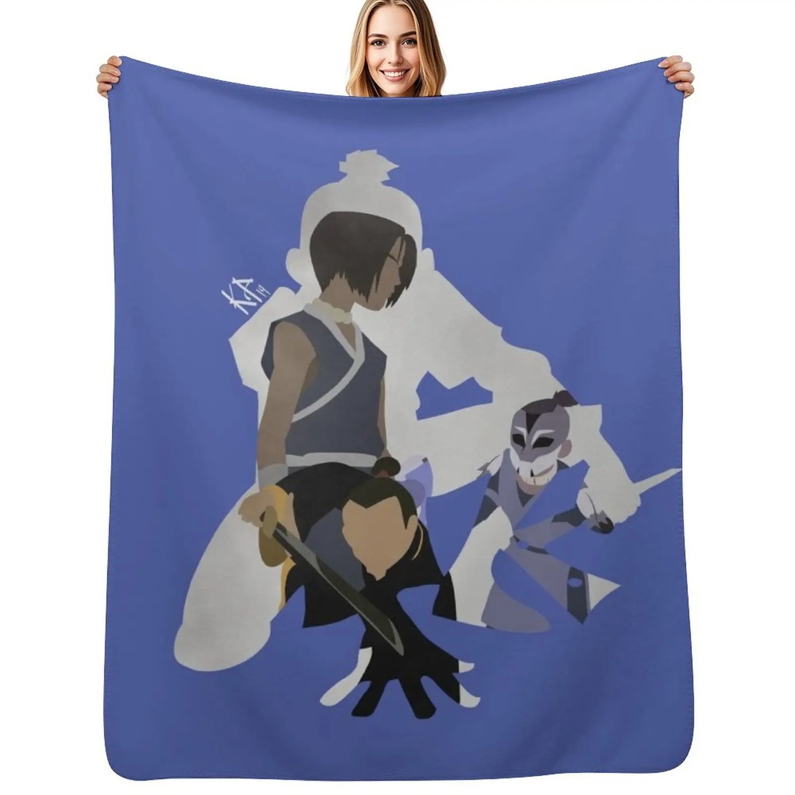 

Sokka the WARRIOR Throw Blanket Warm Plush Fuzzy Blanket for Living Room