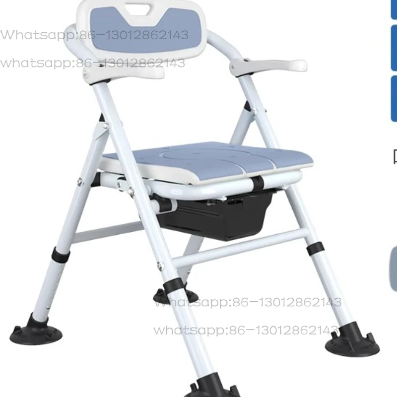 Chaise de douche pliable et , tabouret de bain en aluminium épais pour femmes âgées, conception  rainure de Drainage 3D