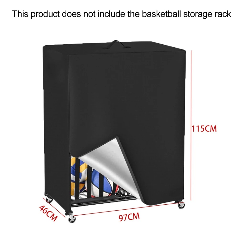 Basketball Rack Cover 420D/210D Oxford Waterproof Dustproof Ball Storage Rack Protective Cover Sports Equipment Accessories