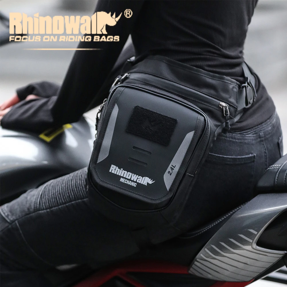 

Сумка для ног мотоцикла Rhinowalk, магнитная сумка на бак с двигателем, дизайн с несколькими карманами и дождевиком, поясная сумка для езды на мотоцикле