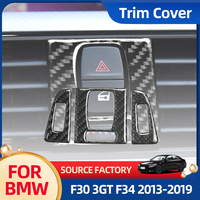 Hot 3pcs Real Carbon Fiber Car Central Control AC Socket Decorative Stickers For BMW 3 Series F30 3GT F34 2013 Universal Bracket