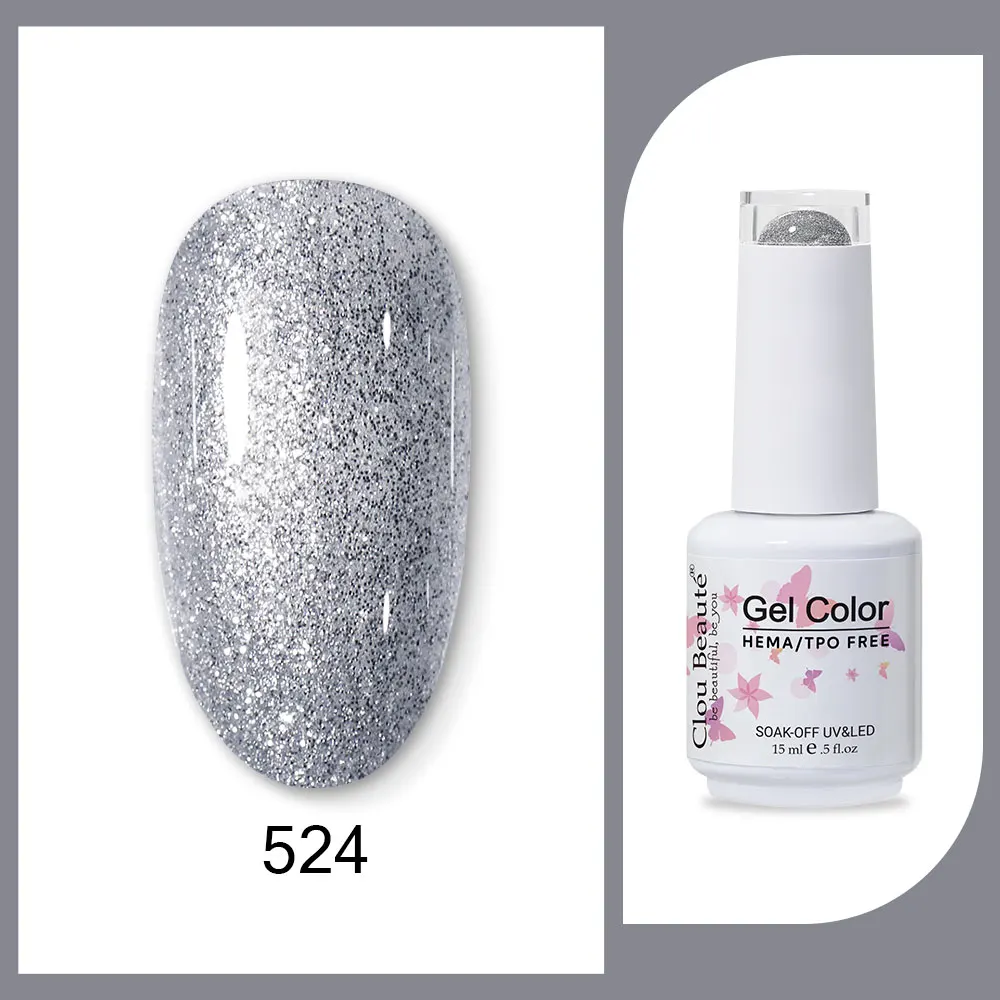 Clou Beaute 15 ml Rood Zwart Wit Groen Neon Gel Nagellak Base Top Coat Velvet Top 400 Kleuren Semi permanente Gel Nagellak