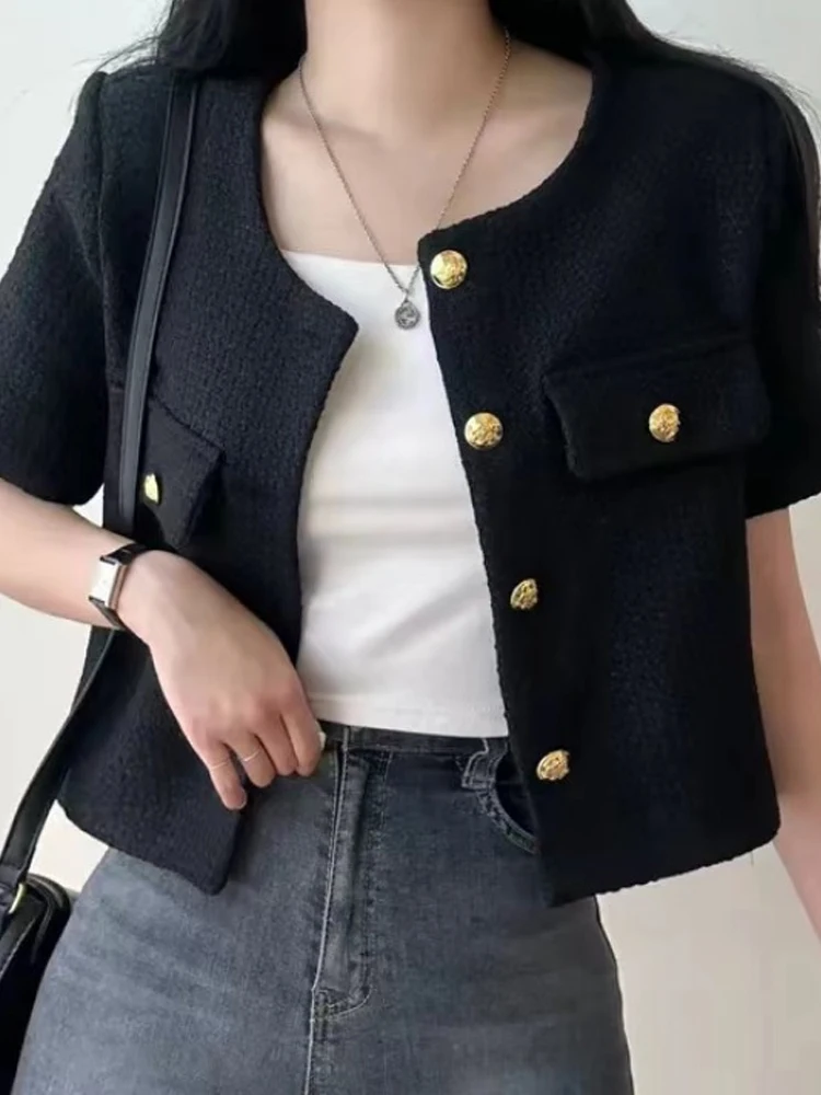 Chic ort Cappotto Jaet da donna dal design sottile in lana rotonda Ne Personali Lady Cardigan aperto Top Pendolarismo Sle Bubble Sve