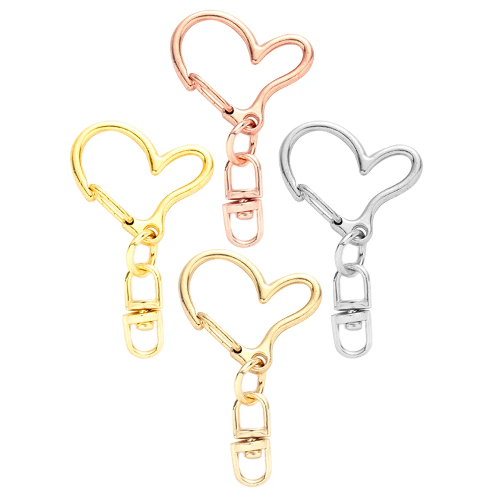 

40 Pcs Accessories Heart Shaped Keychain The Lobster Pendant Zinc Alloy DIY Clasps