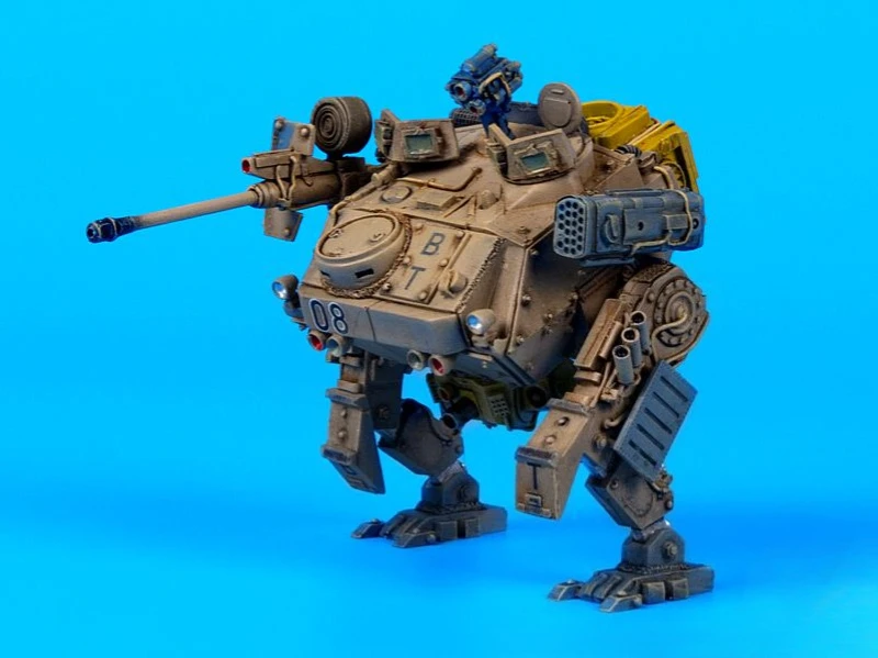 Kit ensamblado de modelo de resina fundida a escala 1/72, armadura de ciencia ficción Stug III Arminius sin montar y sin pintar (sin manual de instrucciones)