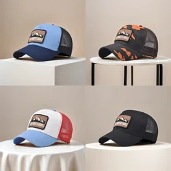 Brief Mesh Ademende Hoed Dames Heren Borduren Blokkeren Baseball Cap Zonnescherm Buitensporten Fietsen Reizen Zonnehoed Papa Hoed