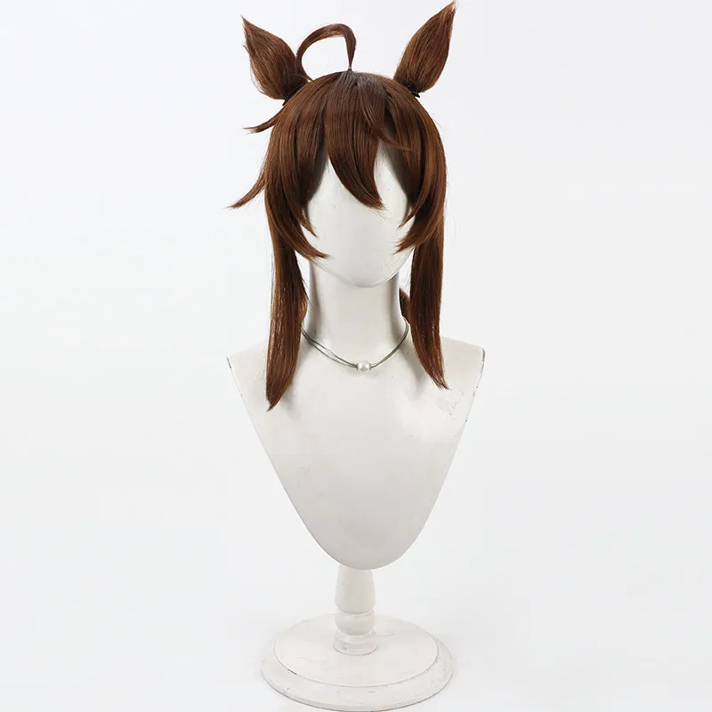 NEW Umamusume Pretty Derby Nakayama Festa Cosplay Wig Ears Tail Halloween Carnival Party Role Play Synthetic Wigs For Men Woman