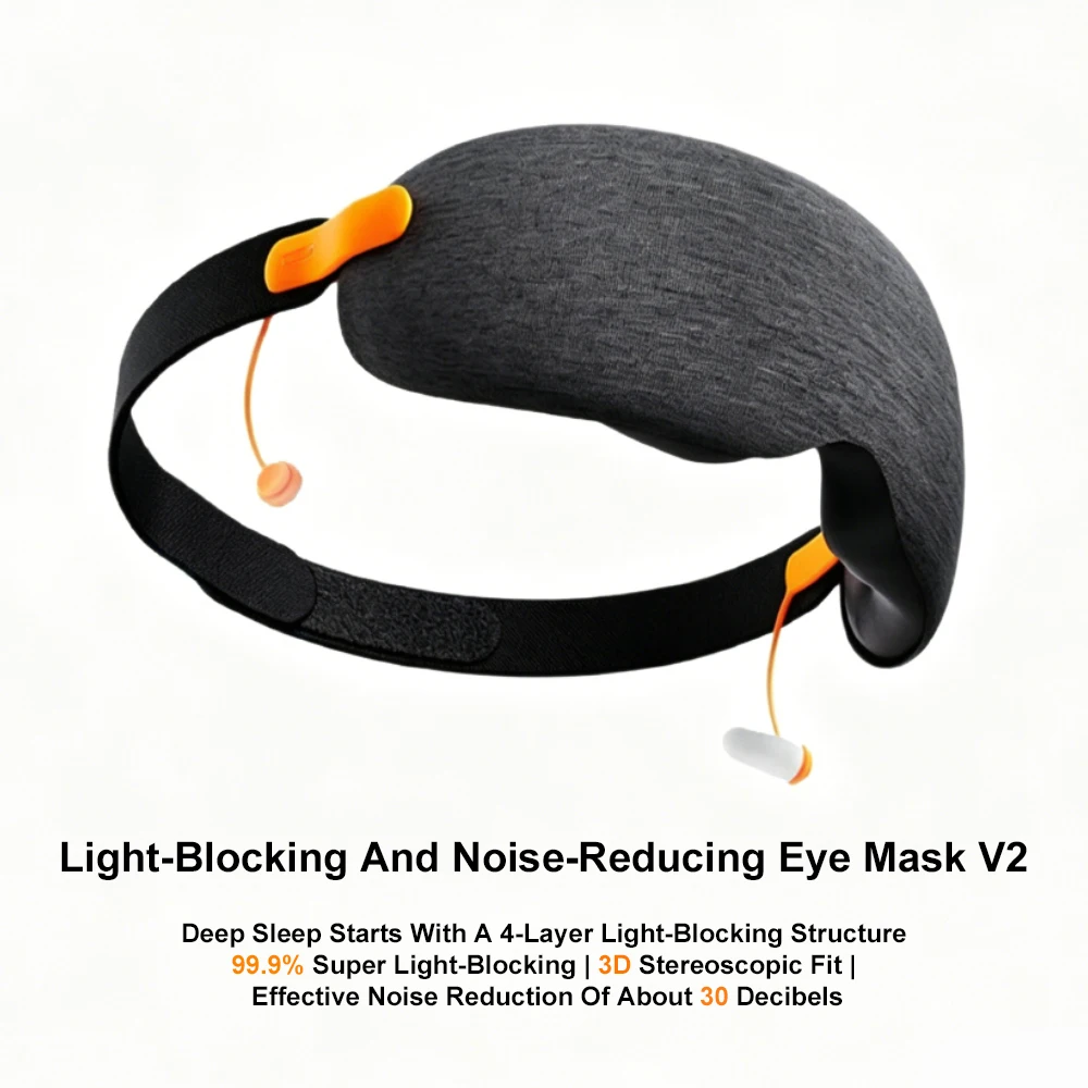 Soft Sleep Eyemask with Earplugs Sleep Tool Noise Reduction 3D Eye Covers Blindfold Adjustable Light Blocking Sleeping Masks
