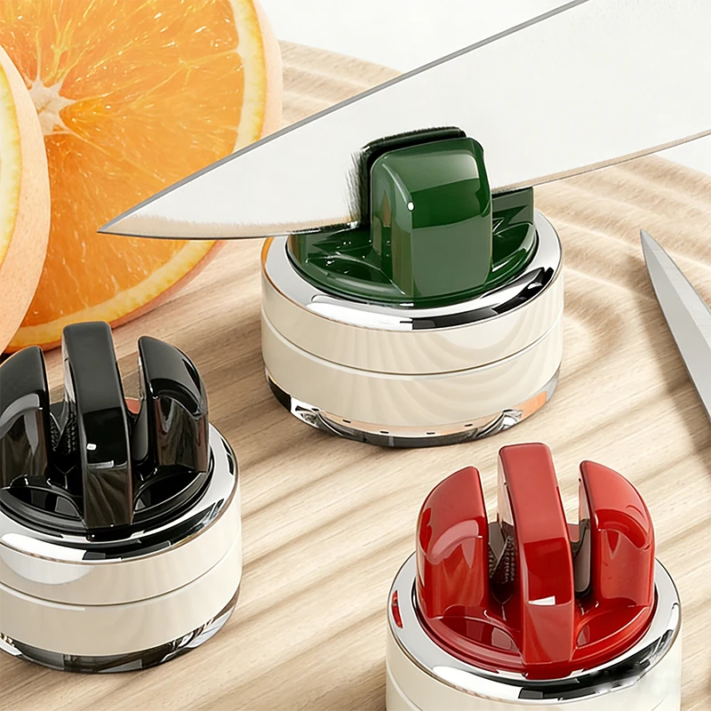 Knife Sharpener Manual Tungsten Steel V-Groove Kitchen Utensils News Suction Cup Wall-Mounted Scissors Knif Sharpener
