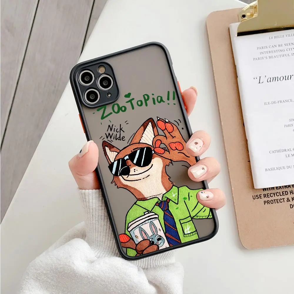 Disney Nick Judy Matte Translucent Case For iPhone 17E 17 16 16E 15 14 13 12 11 Pro Max 17 Air 7 8 Plus XR XS Shockproof Cover view 5