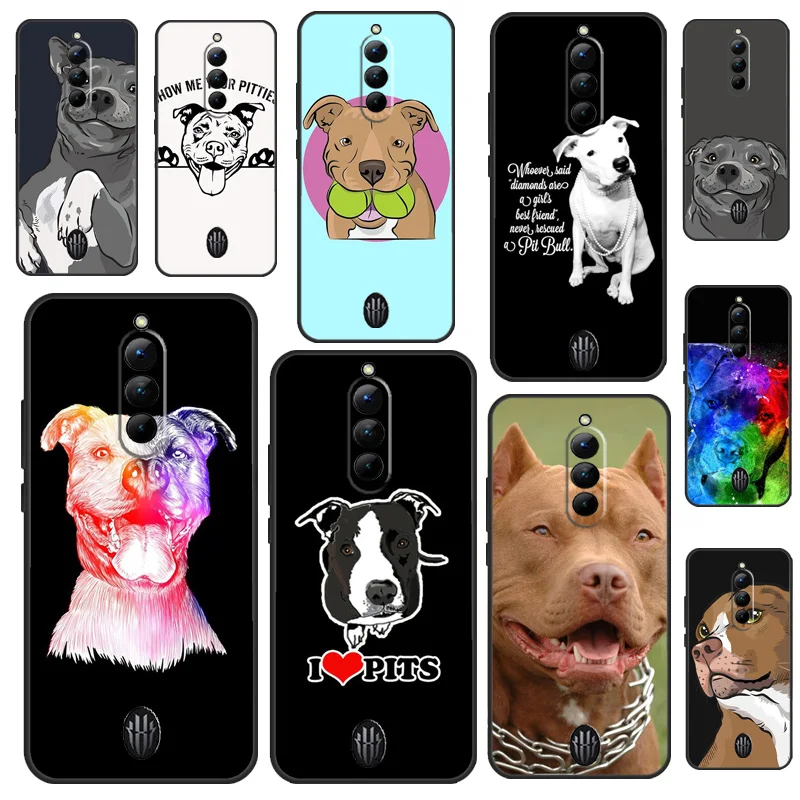 Funda Pit Bull Lovely Pet Dog Pitbull para Red Magic 10 8 9 Pro Plus 6 6S 7S 7 Pro 5G 6R RedMagic 10S 8S 9S Pro Plus