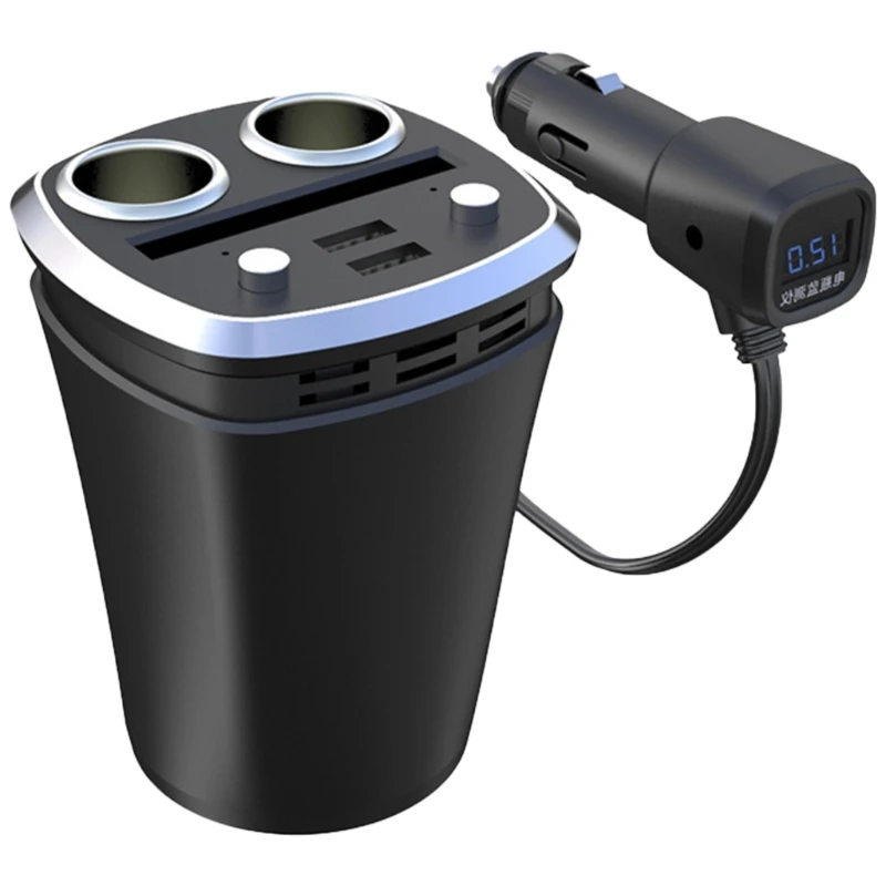 Bộ chuyển đổi sạc 4 trong 1 Bộ chia 120W Bộ chuyển đổi sạc xe hơi 2 ổ cắm