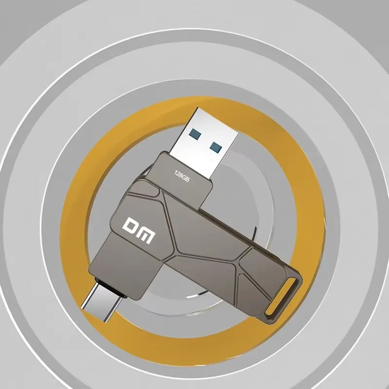 PD198 DM Type C USB3.2 Flash Drive 64G 128G 256G With Dual Port for Type C Smartphone and Computer
