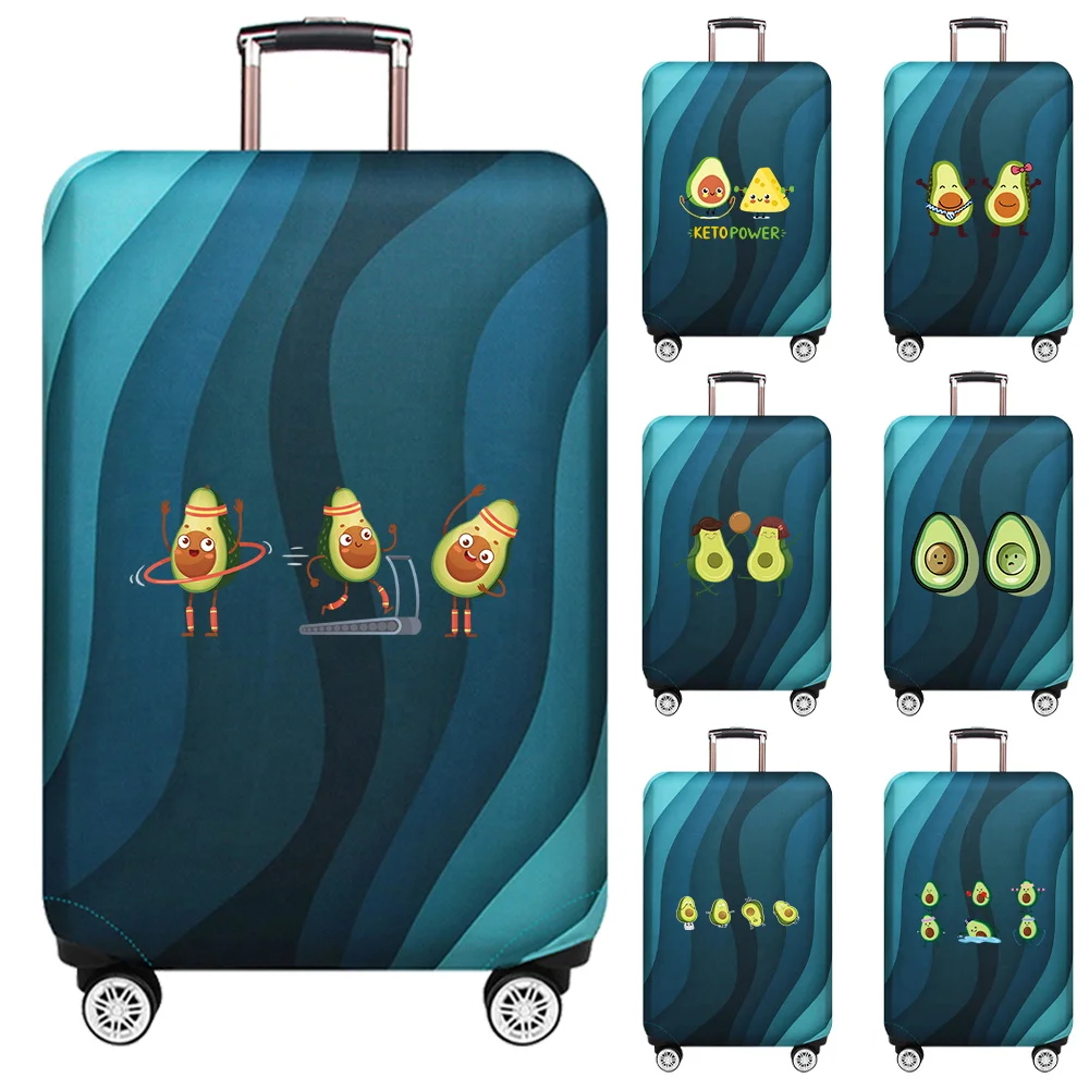 

Portable Stretch Fabric Luggage Protective Cover Simplicity Dust Cover Anti-Scratch Protective Avocado Series Travel Accessories