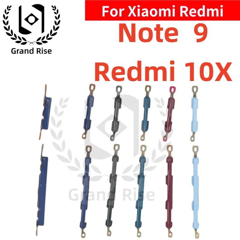1 Set NEW Phone Power Volume Side Button Key For Xiaomi Redmi Note 9 Redmi 10X External Volume Button + Power ON OFF