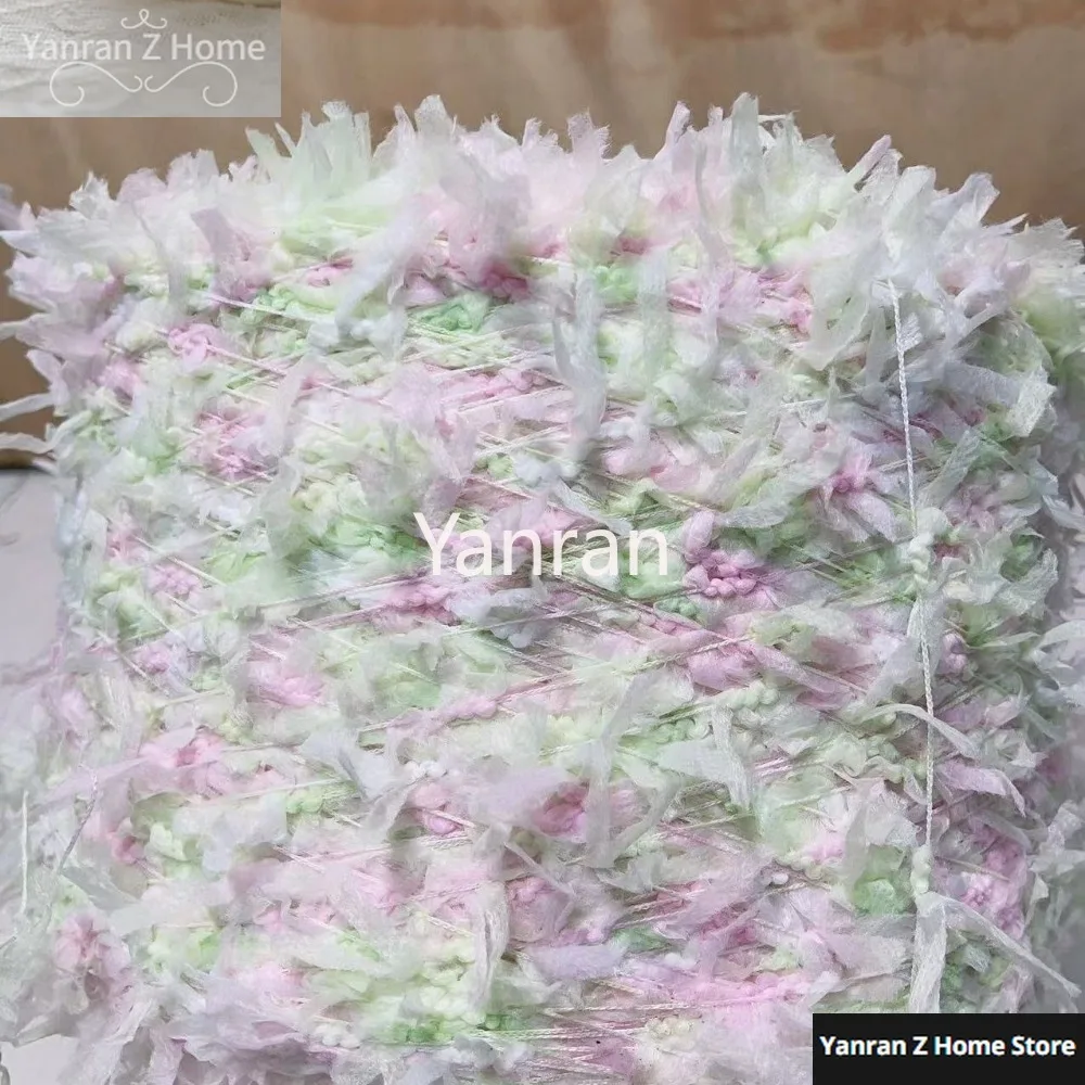 500g New Section Dyed Butterfly Yarn Three Piece Paper Flower Yarn Butterfly Large Paper DIY Hand Mixed Thread Wiring Hat Bag