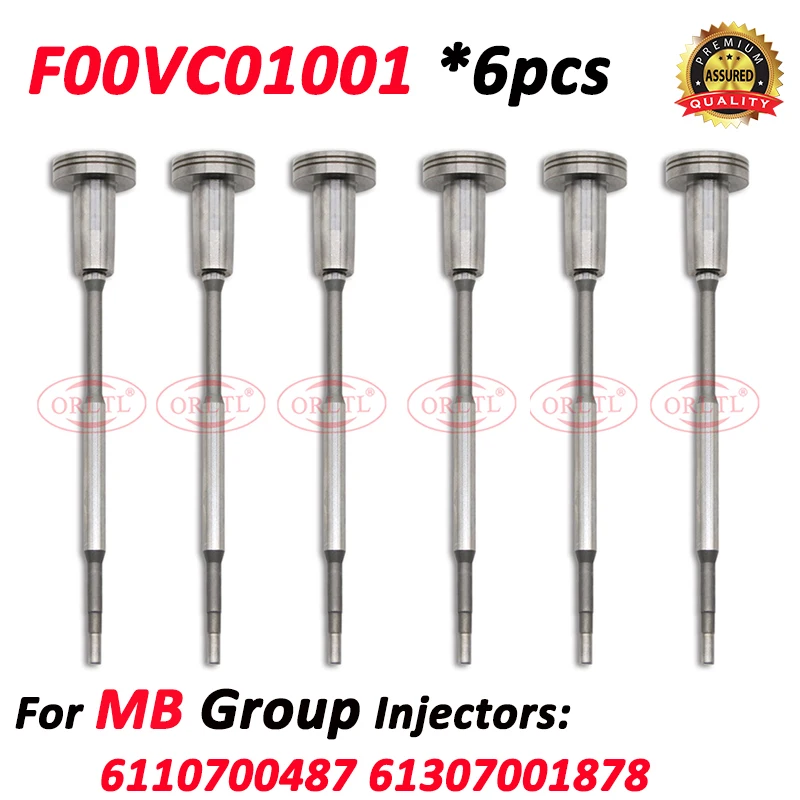 

6pcs F00VC01001 FOOVC01001 Diesel Injector Valve F 00V C01 001 For MB 6110700487 61307001878 0445110009 0445110010 0445110035