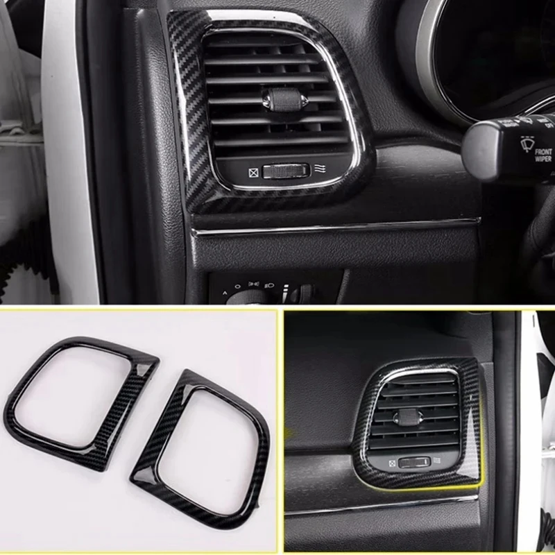 Car Modification Interior Air Condition Outlet Vent Trim Side Air Vent Trim Frame For Jeep Grand Cherokee WK2 2011-19