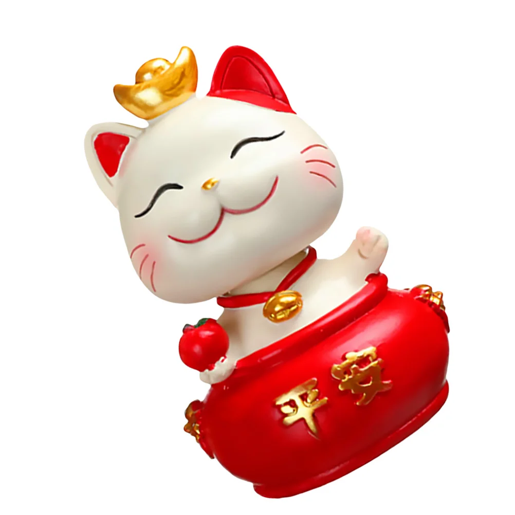

Resin Lucky Cat Waving Arm For Money Luck Festival Wedding Home Office Coffee Shop Hotel Decor Ornament