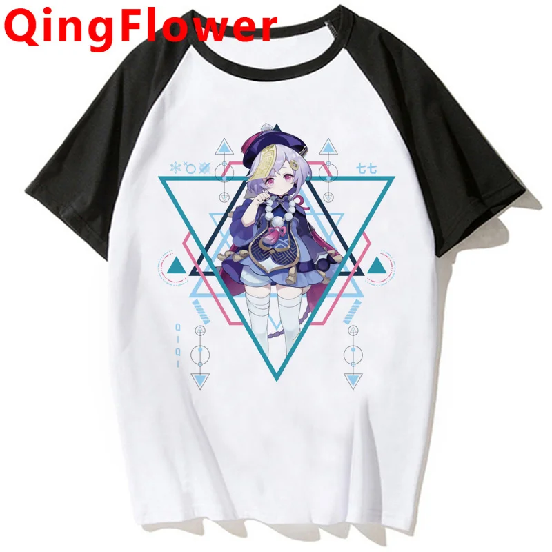 Game Genshin Impact Xiao Hu Tao Kaedehara Kazuha Zhong Li Ke Qing male tumblr kawaii couple clothes t shirt white t shirt