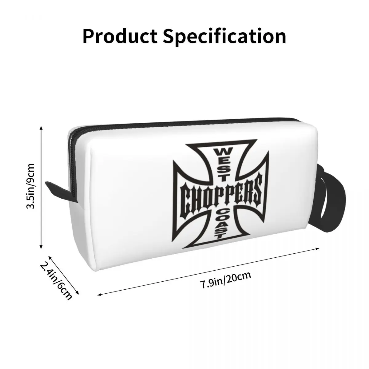 The West CHoPPerS CoaSt Motorcycles Factory Merch Makeup Bag Cosmetic Organizer Toiletry Cosmetic Bag Beauty Travel Pencil Case