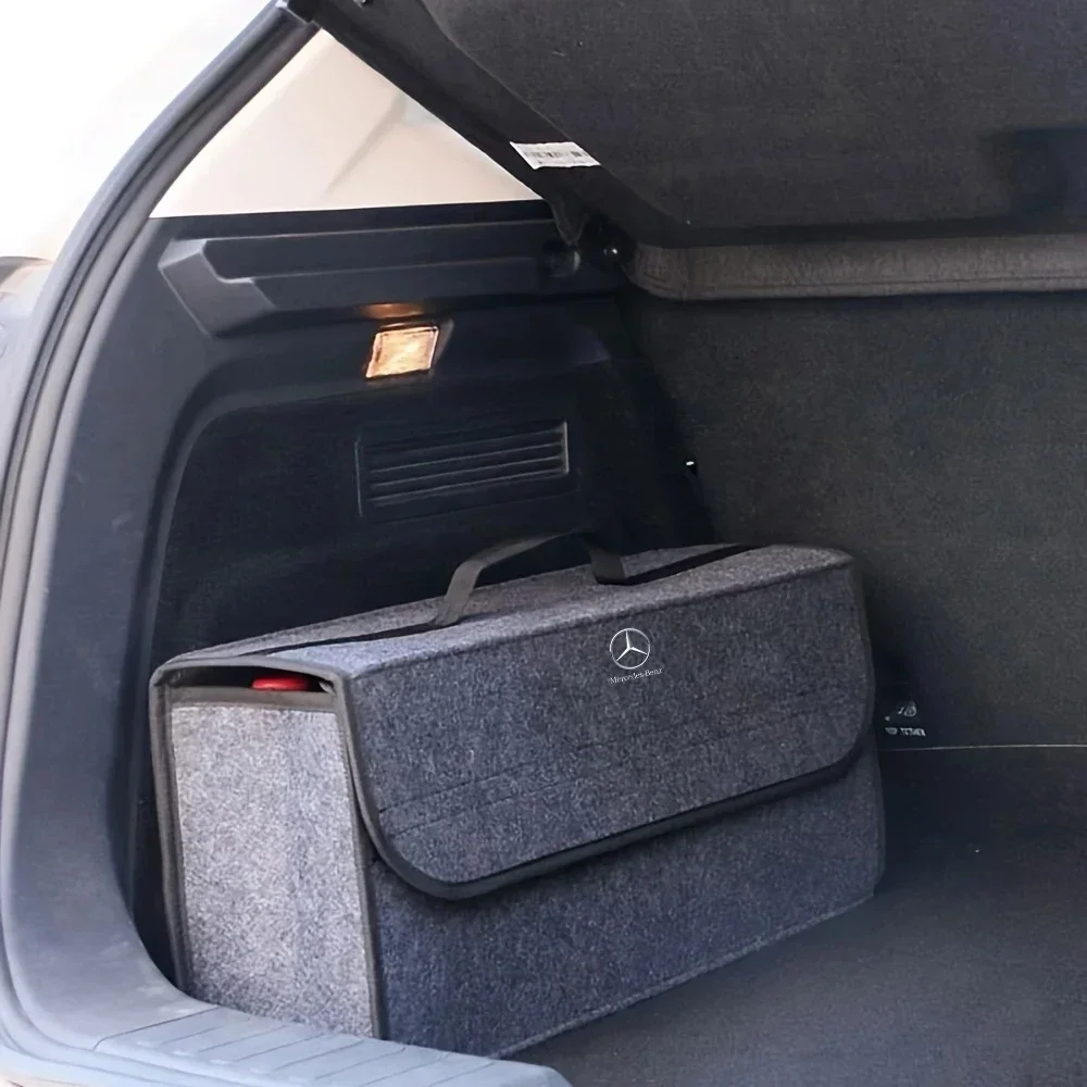 Car storage box car felt anti slip trunk storage For Mercedes-Benz W166 W212 W204 C E ML GL GLK Class X166 X204 Car