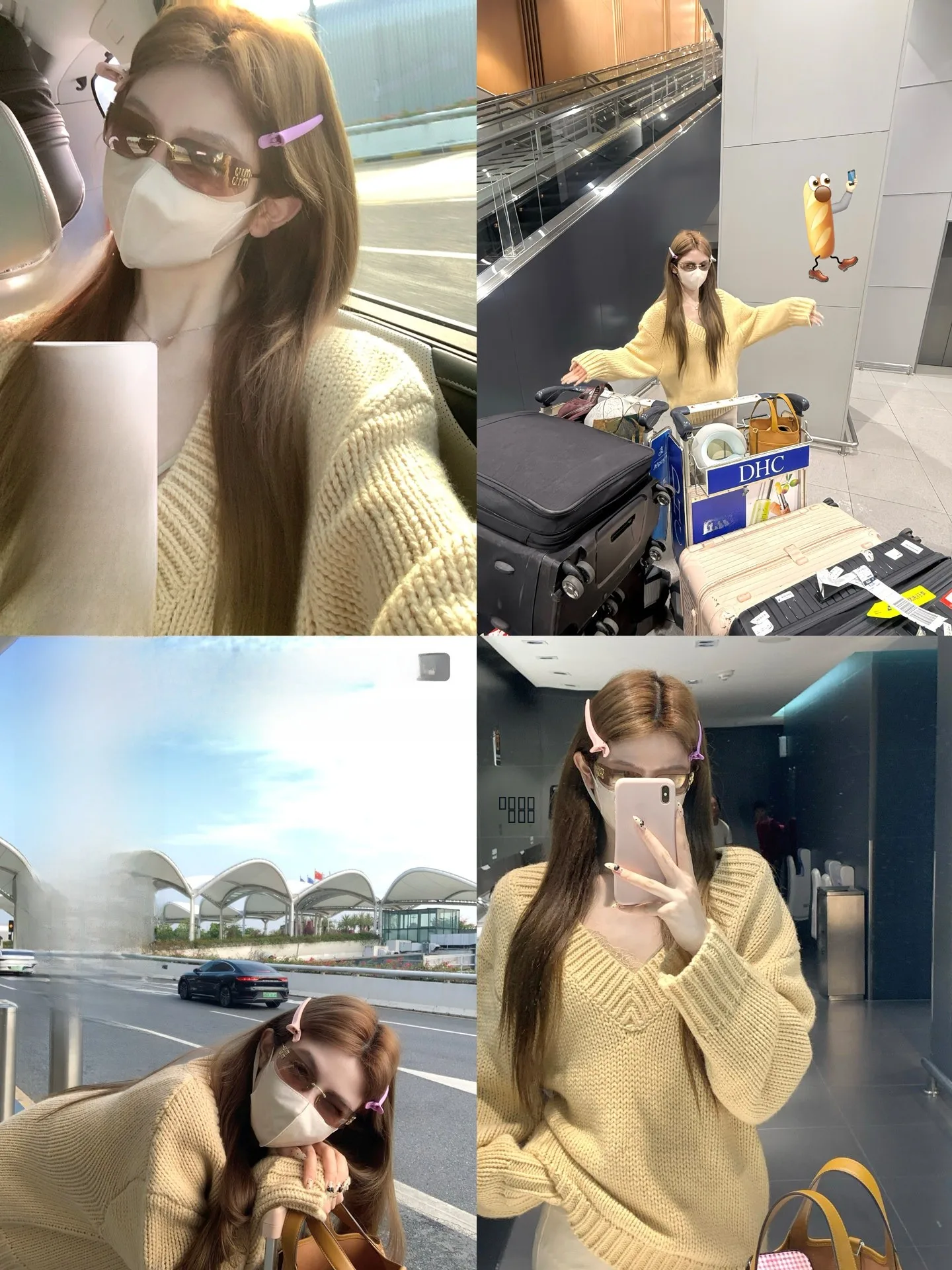 

White Water Women's Airport Diary Wool Blend V-Ne Oversized Warm Long Sve Sweater Comfortable Casual Winter Top