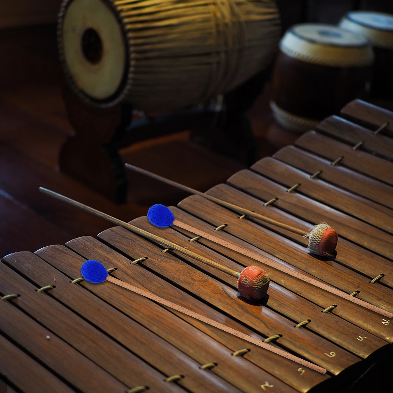 

Marimba Mallets Yarn Head Percussion Sticks for Xylophone Chimes High Quality Maple Handle Wool Acrylic Durable Keyboard Gadgets