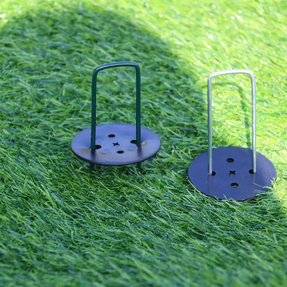 30Pcs Landscape Staples Gasket Heavy-Duty PP Grass Proof Gasket for Tent Anchoring Fences Swings Trampolines Ground Stakes