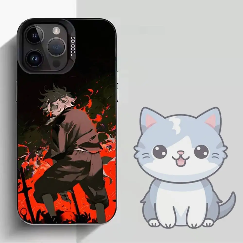 حافظة هاتف Hell-S Paradise Jigokuraku لهاتف iPhone 16,15,14,13,12,11,Mini,Pro,MAX,plus,Black Matte غطاء مقاوم للصدمات