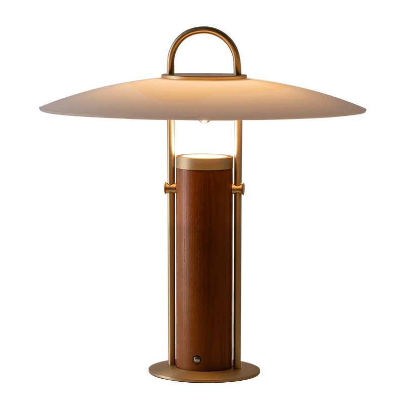 Lampe De Table  Restaurant Table Lamp Bamboo Hat Shaped  Smart Touch Dimming Table Lamp Home Decor
