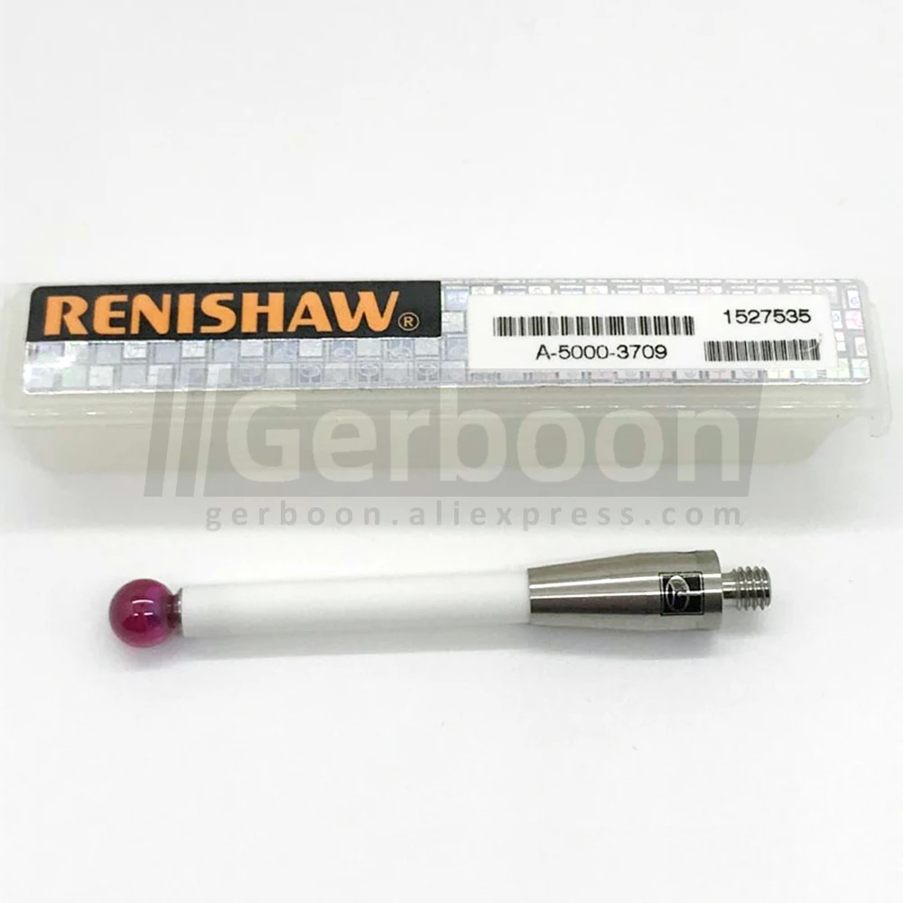 Original Renishaw A-5000-3709 EWL 38.5mm M4 Ø 6mm Ruby Ball Stylus Ceramic Rod Probes CMM Touch Probe Stylus, Replace Probes