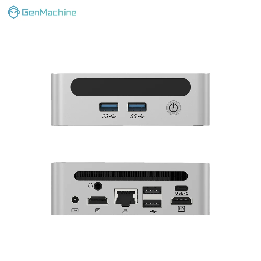 GenMachine-Mini PC amd r5,6600h es,Windows 11,wifi 6ゲーミングPC,ddr5 4800mhz,4.2ghz,cpu m.2 ssdディスプレイ,コンピューターサポート,4k,新品