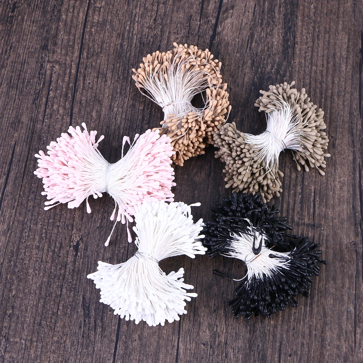 

400 Pcs/set Pearl Simulated Stamens for Flower Making Buds Match Head White Floral