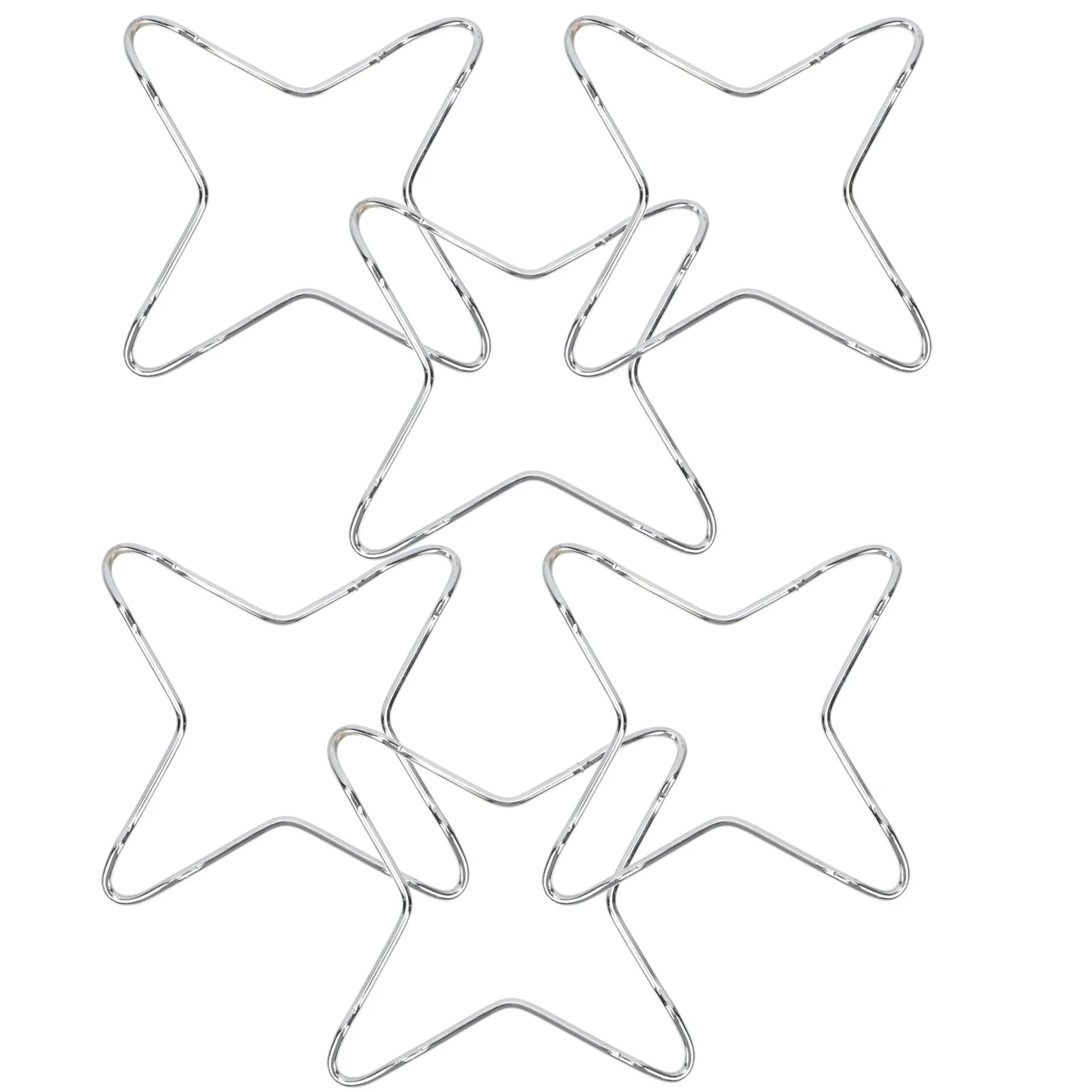 

6pcs Electromagnetic Stove Rack Coffee St Accessories Wok Support Rings Iron Silver Gas Burner Racks Practical Functions