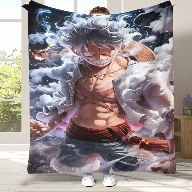 Anime Zoro One P-Piece Straw Hat Pirates Soft Flannel Throw Blanket,Cozy Warm Blanket for Bed,Sofa,Living Room,Picnic,Camping