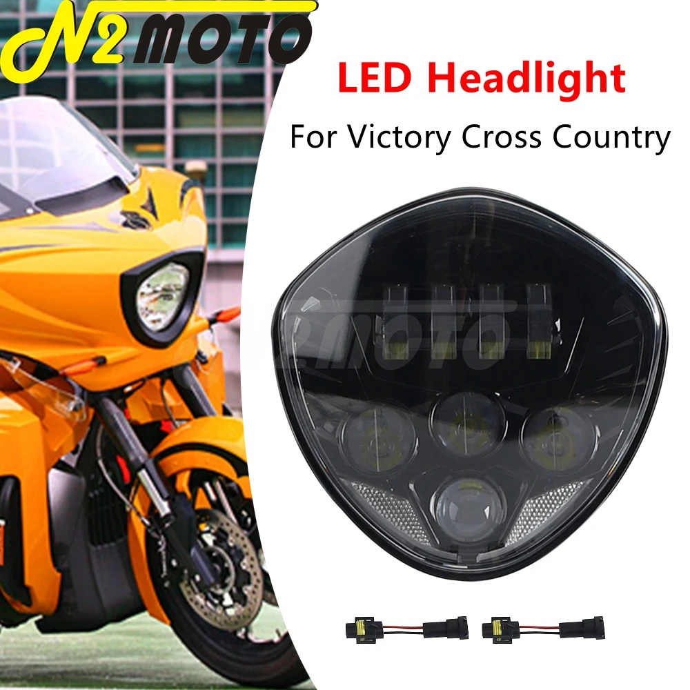 

Светодиодные фары для беговых лыж, мотоциклетные фары дальнего ближнего света для Victory Cory Ness Cross Country Tour, 8-Ball High-Ball Magnum X-1