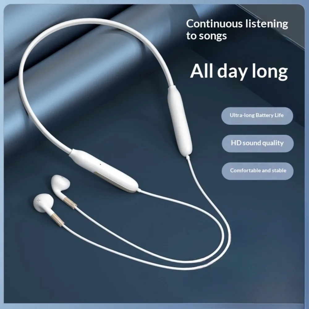 Neck-hung Bluetooth Headphones 2025 New Version Noise Cancellation Ultra-Long Battery Life Imperceptible Wearing Non-In-Ear Slee