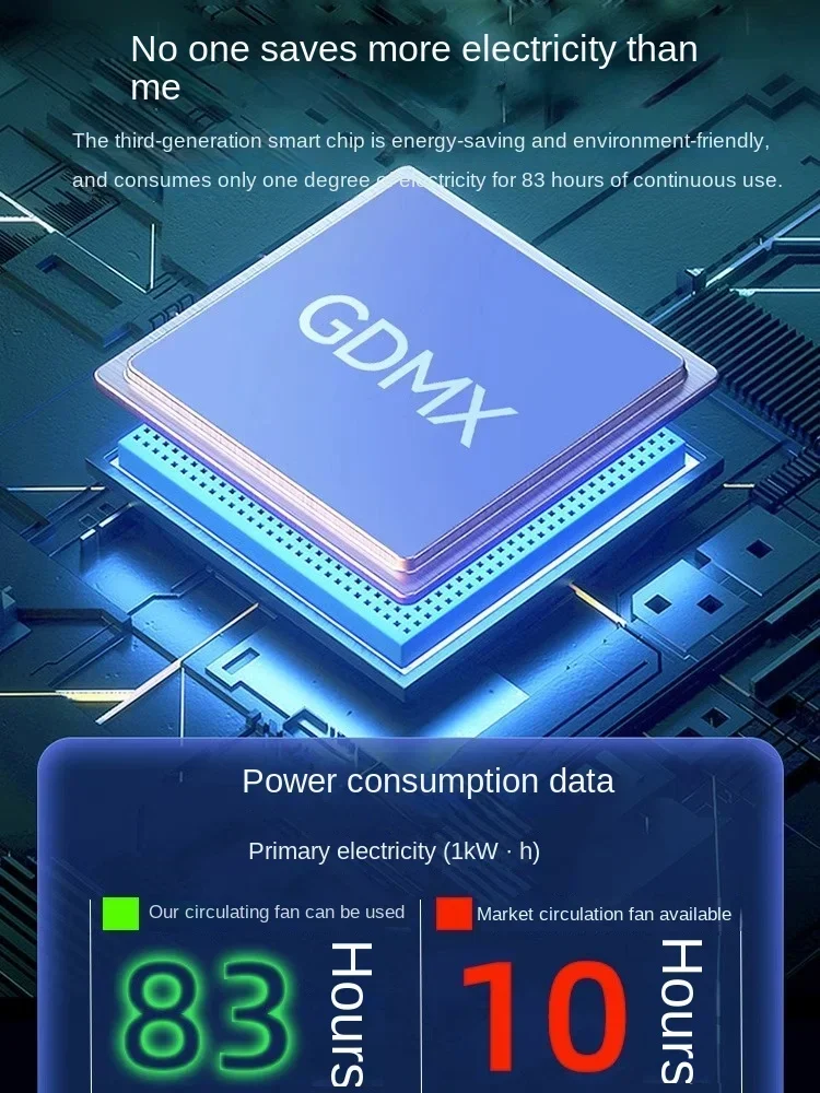 Electric fan 110V air circulation fan multi-function silent retractable household charging outdoor remote control high wind