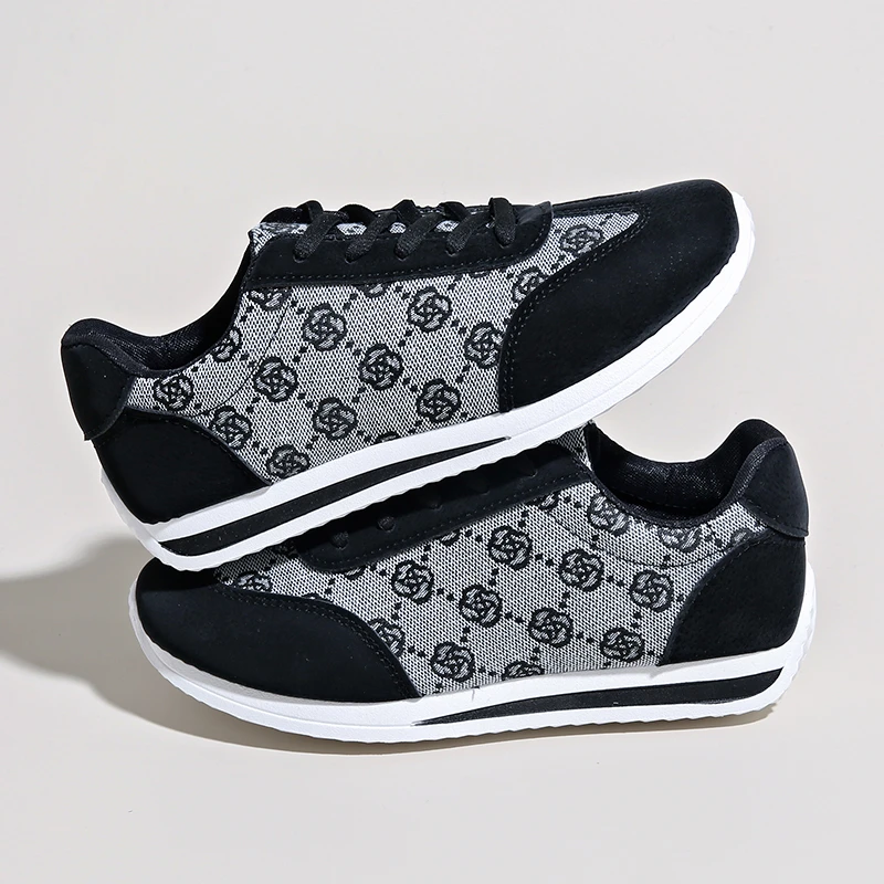 

Women Thick Soled Cross Round Head Thin Fashion Shoes Women Comfortable Breathable Casual Wear-resistant Shoes Zapatos De Mujer