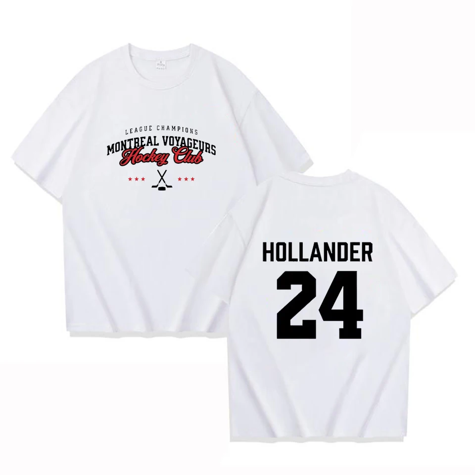 

24 Hollander Montreal Voyageurs Merch Tee Hot TV Heated Rivalry T-shirt Unisex Streetwear Women Men Clothing Loose O-neck Shirts