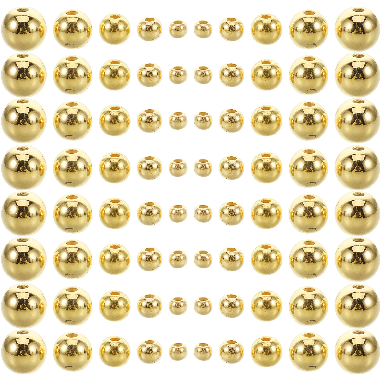 300 قطعة مطلية بالذهب خزر عازل مستدير صغير سلس الخرز لصنع المجوهرات أساور يدوية القلائد الاكسسوارات الحرفية