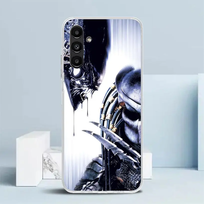 Alien Vs Predator Painted Phone Case For Samsung Galaxy A15 A14 A13 A12 A55 A54 A53 A52 A35 A34 A33 A32 A25 A24 A23 A22 A04S A03