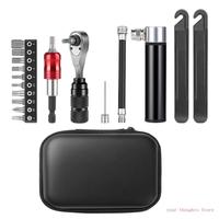 MultiFunctional Bike Repairs Tool Set with Storage Bag Cycling Maintenance Tool 4XBB